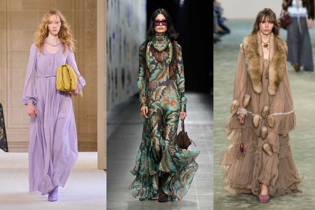 il vestito boho per la moda autunno 2025