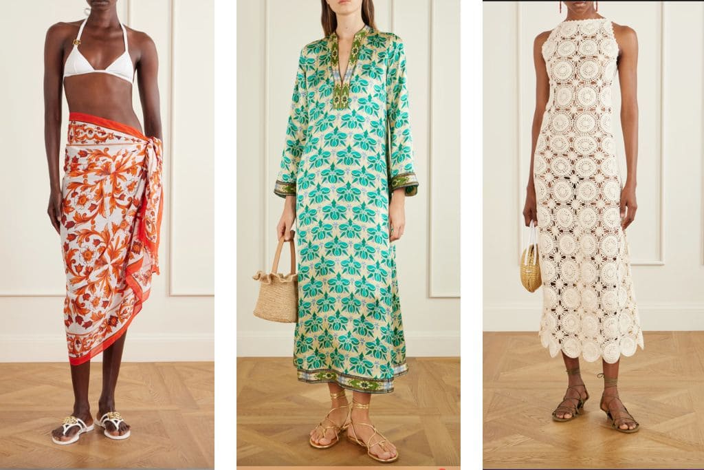 quale copricostume scegliere: pareo, caftano, abito in tulle