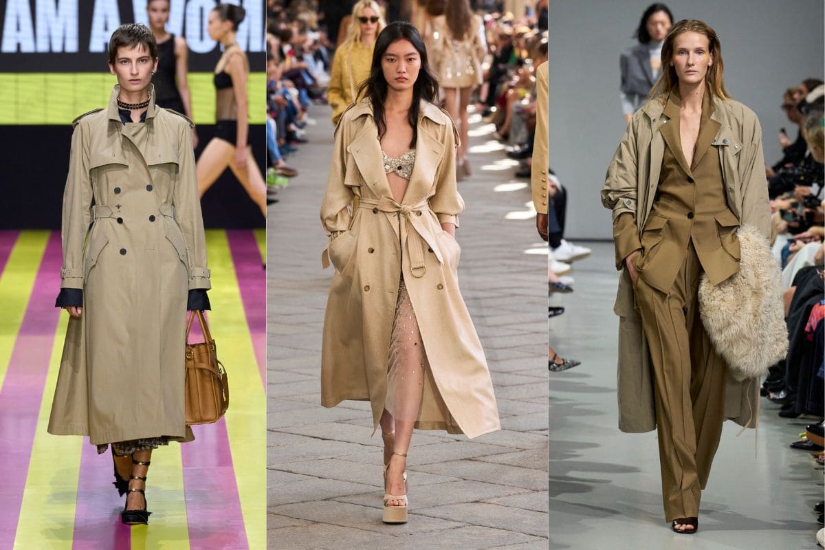 trench beige sfilate SS 2024 Dior, Ermanno Scervino, Peter Do